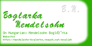 boglarka mendelsohn business card